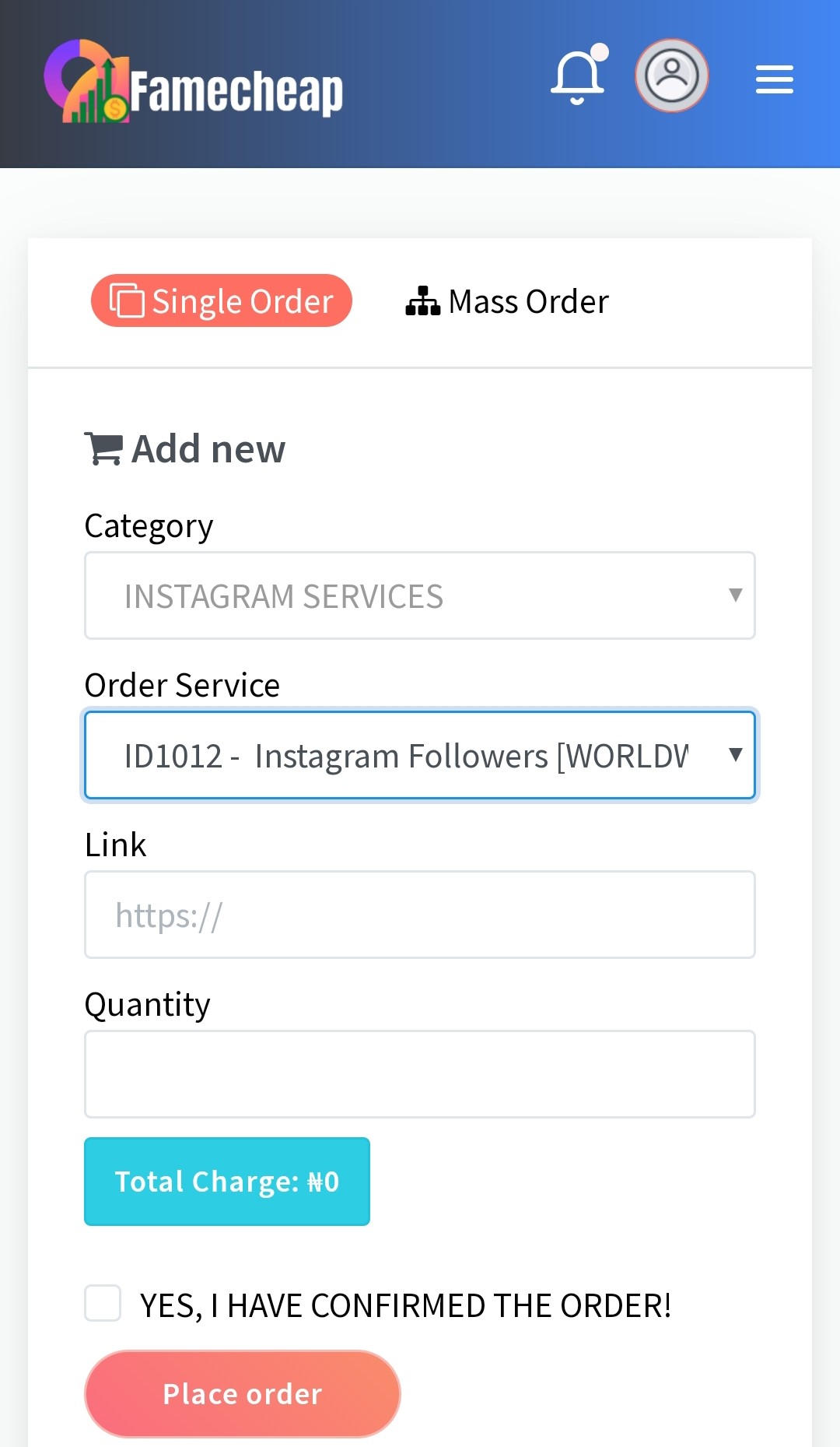 How to buy Instagram followers quickly on Famecheap